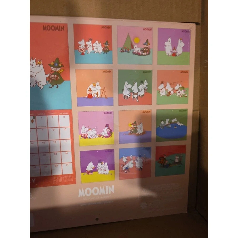 2026 Moomin Wall Calendar Moominvalley Tove Jansson Moomintroll‎ Snufkin 12x12